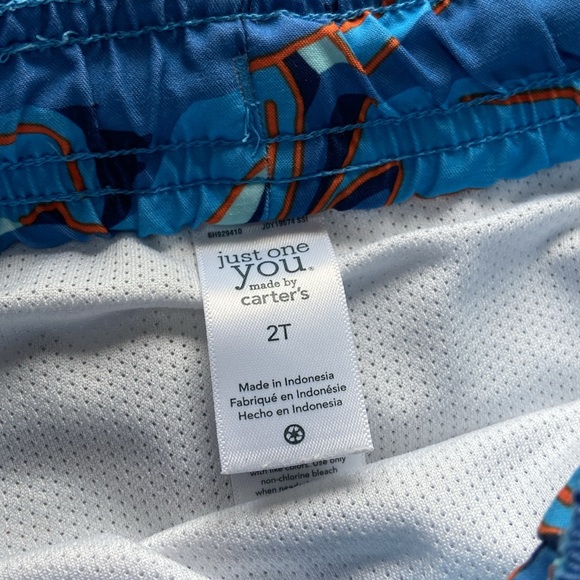 Carters Swim Trunks 2T Blue Sharks - Picture 3 of 6
